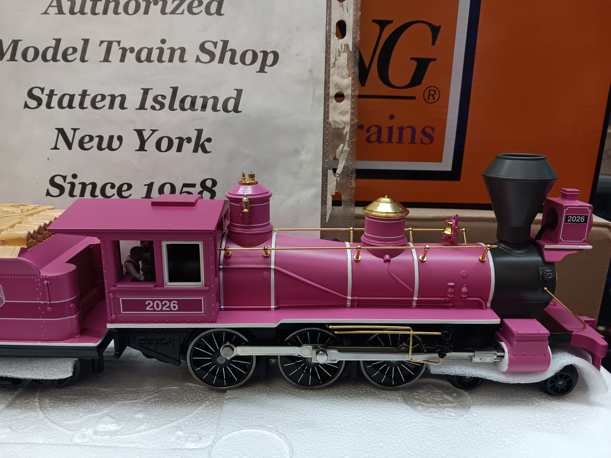 E-Z Catch Custom Run MTH Railking 4-6-0 Cancer Awareness Ten Wheeler Steam Engine & Tender # 30-1919-1