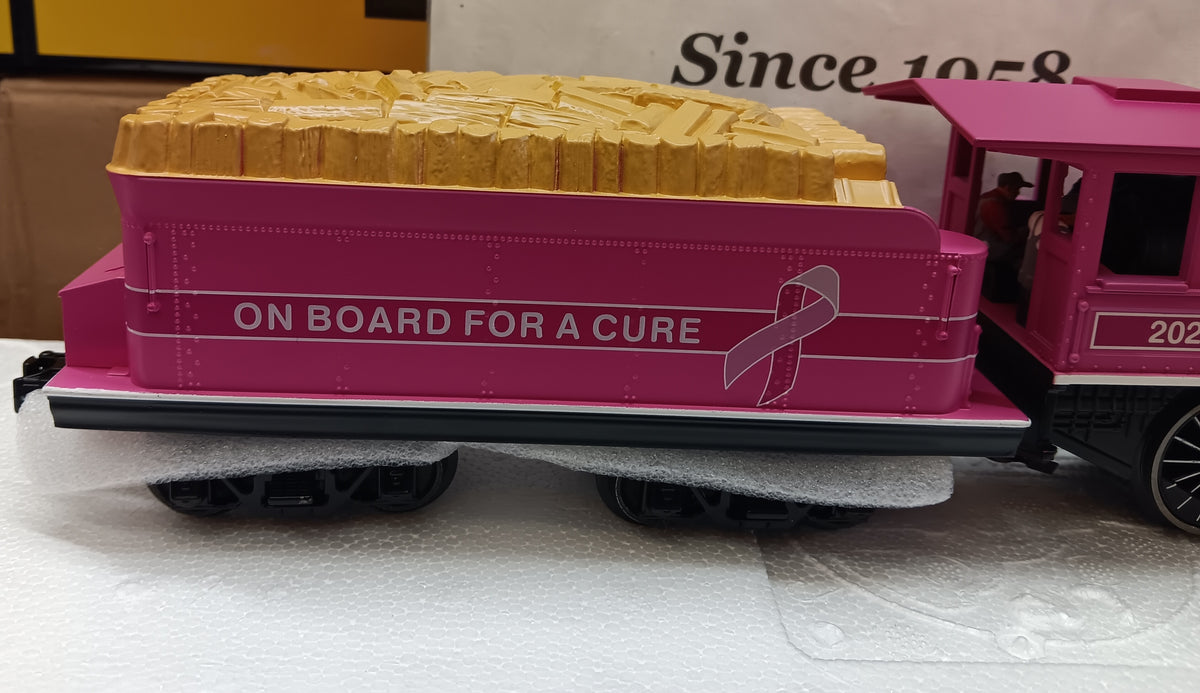 E-Z Catch Custom Run MTH Railking 4-6-0 Cancer Awareness Ten Wheeler Steam Engine & Tender # 30-1919-1