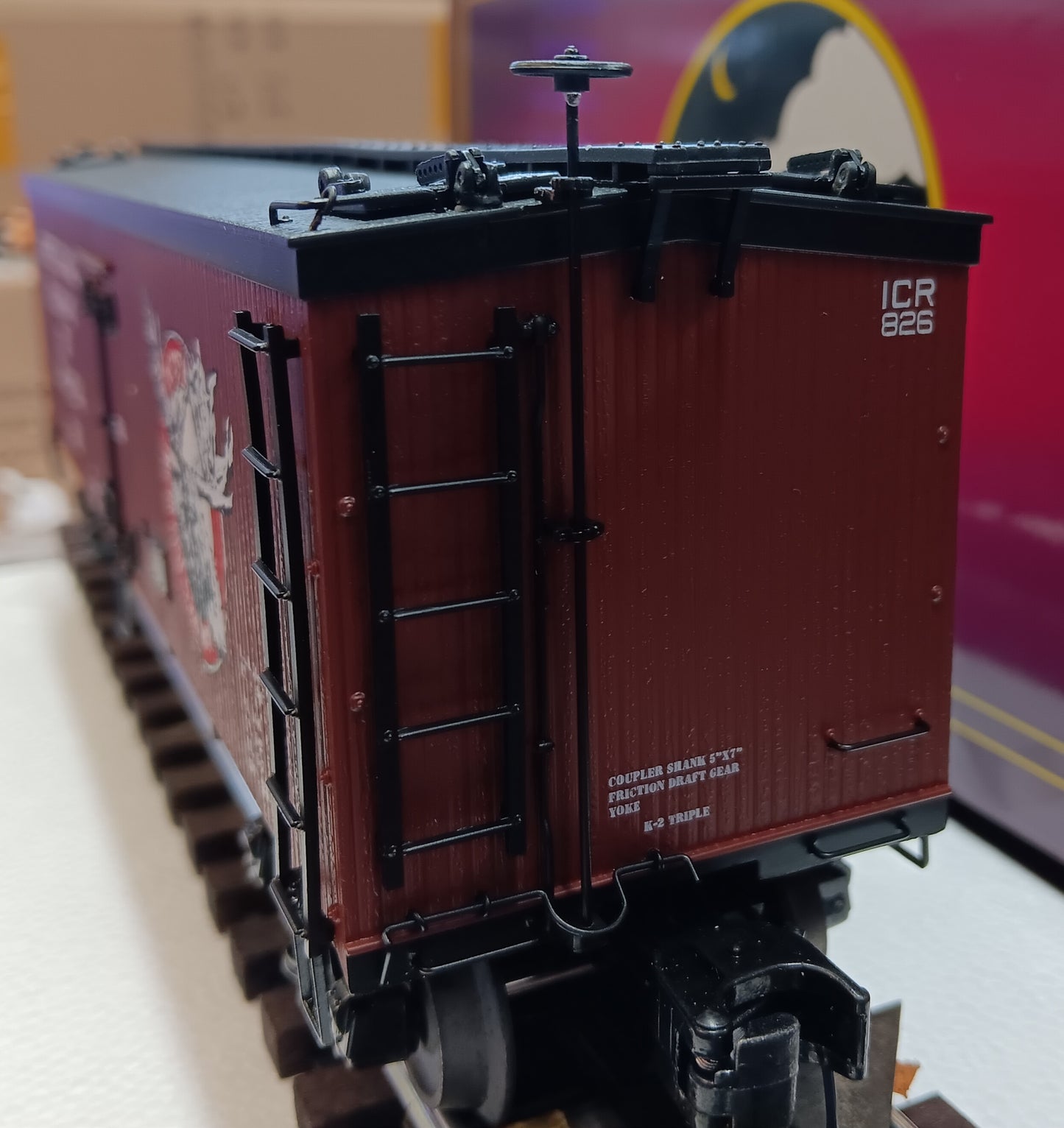 E-Z Catch  CTTA Custom run Intercolonial Railway of Canada MTH premier 36' Woodsided Reefer Car
