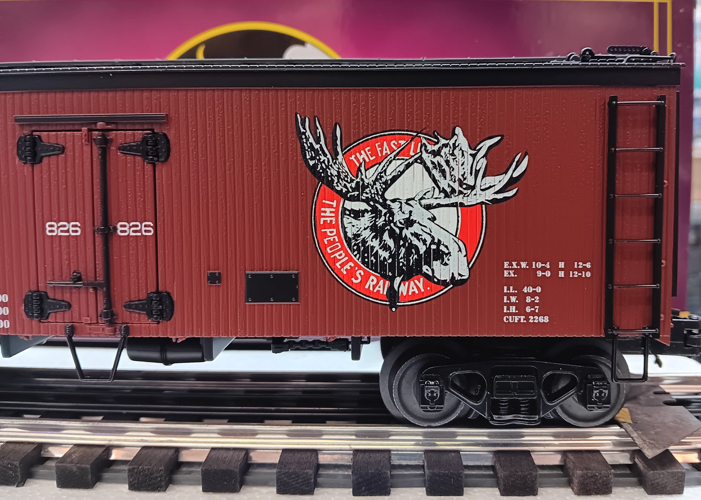 E-Z Catch  CTTA Custom run Intercolonial Railway of Canada MTH premier 36' Woodsided Reefer Car