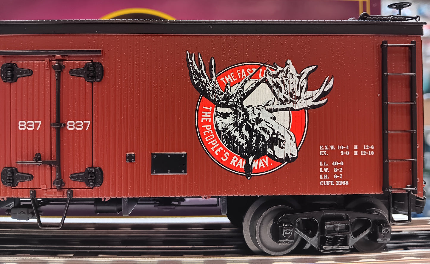 E-Z Catch  CTTA Custom run Intercolonial Railway of Canada MTH premier 36' Woodsided Reefer Car