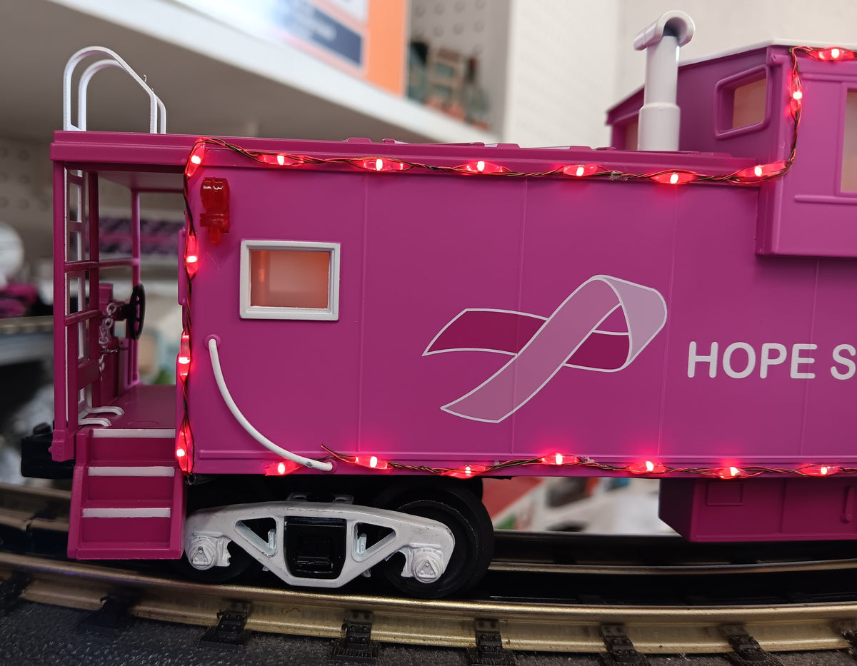 E-Z Catch Custom MTH RailKing # 30-77441 O Gauge Cancer Awareness Extended Vision Caboose with LED Lights Rd # 2027