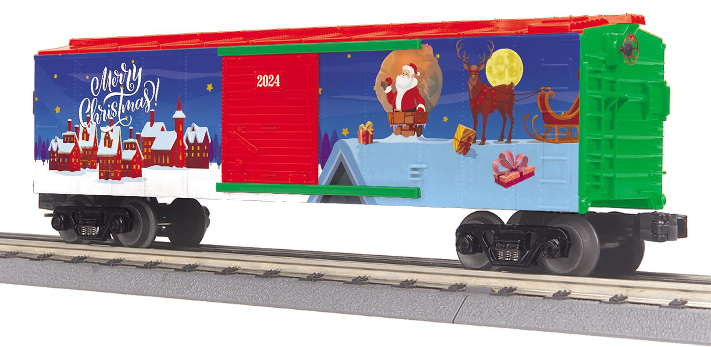 Year 2024 MTH Annual Christmas (Santa) O Gauge Railking Box Car Road # 2024
