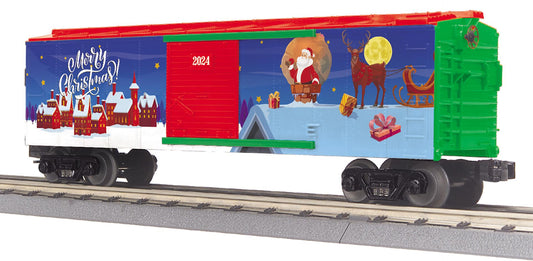 Year 2024 MTH Annual Christmas (Santa) O Gauge Railking Box Car Road # 2024