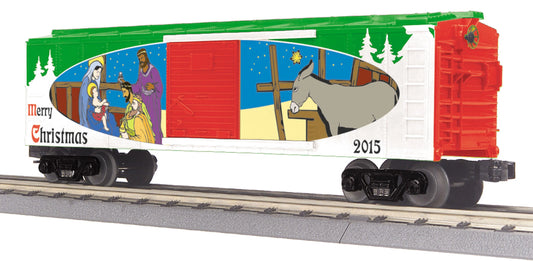 MTH # 30-74823 ( O Gauge ) Ralking Year 2015 Christmas Holiday Boxcar