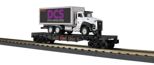 ( ETA JUNE 2026 ) MTH RailKing O Gauge MTH Electric Trains DCS # 2000 Flat Car with Box Truck