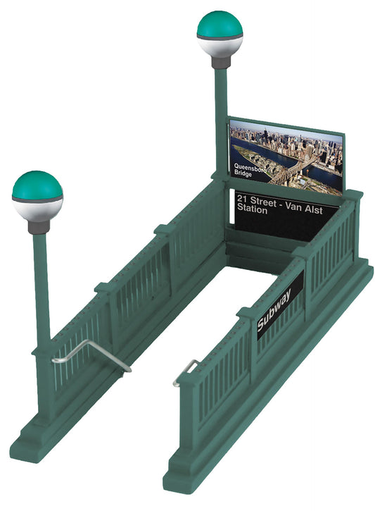 MTH RailKing # 30-90664 O Gauge 21st Street-Van Alst Station Subway Entrance