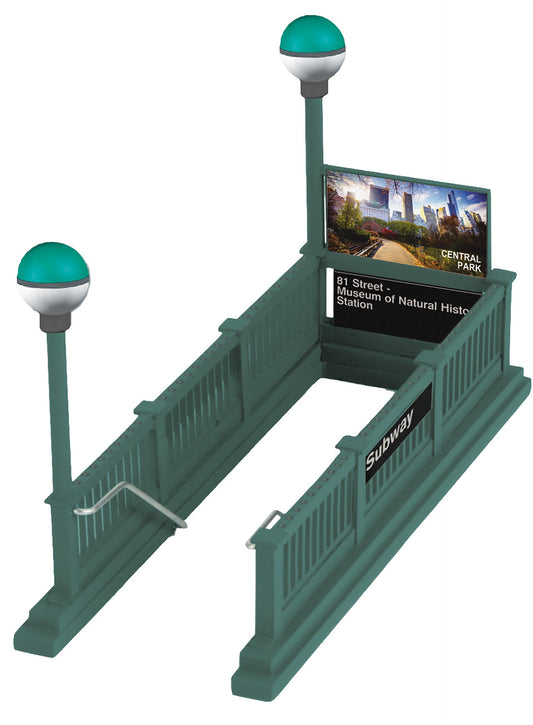 MTH RailKing # 30-90667 O Gauge 81st Street-Natural History Museum Station Subway Entrance