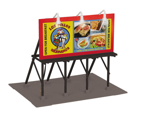 MTH # 30-90699 Los Pollos Hermanos O Scale RailKing Lighted Billboard
