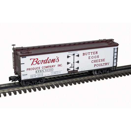 Atlas O # 3001681-1/2 Borden's Produce Co. 40' Wood Reefer ( Choose from 2 DIFFERENT Road Numbers )