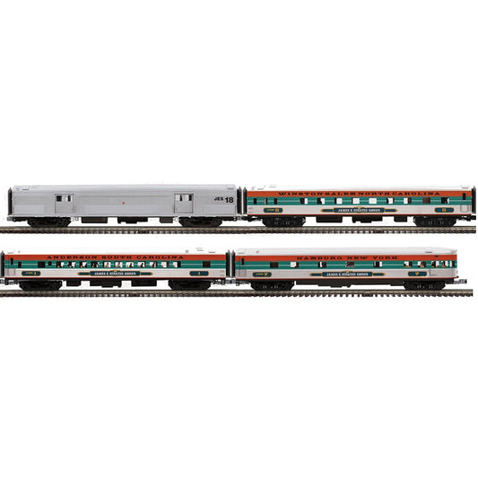 Atlas O # 3001963 PREMIER 70' STREAMLINE PASSENGER JAMES E. STRATES SHOWS 4 CAR SET ( 3RL )