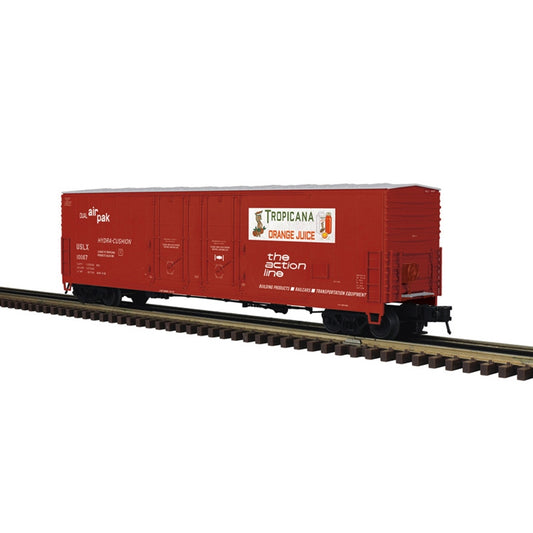 Pre Order ( ETA Late 2026 ) Atlas O # 3001985 MASTER 53' EVANS DOUBLE PLUG DOOR BOX CAR USLX - TROPICANA **Choose from 2 Different Rd # 10067 or 10070 (RED) - 3RL