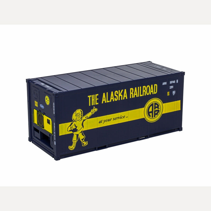 Atlas O Gauge #3002594-1/2/3/4 ( 4 PACK ) 20' Refrigerated Container ALASKA RAILROAD [ARRU 5974456, 5974543, 5974610, 5974841]