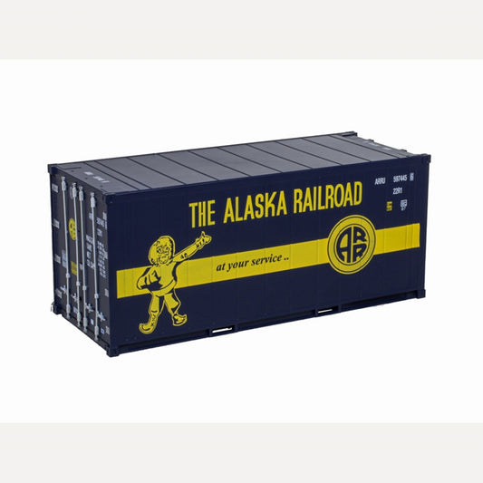Atlas O Gauge #3002594-1/2/3/4 ( 4 PACK ) 20' Refrigerated Container ALASKA RAILROAD [ARRU 5974456, 5974543, 5974610, 5974841]