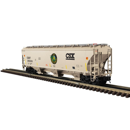 Atlas O # 3001921 TRINITY 5161 COVERED HOPPER CSX "GRAIN EXPRESS" (TAN/BLACK) - 3RL