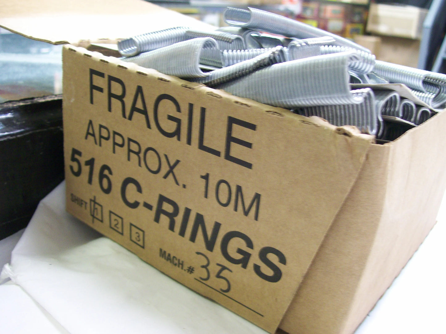 Galvanized C-Ring's ( Sharp Point ) 1/2" USA Made 10,000 per box ( For Air Tools Only )
