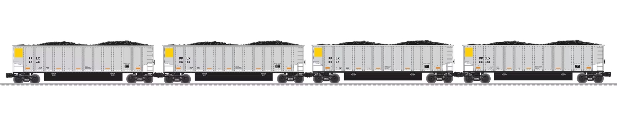 Lionel # 6-84020 PPLX Rotary Gondolas 4-Pack