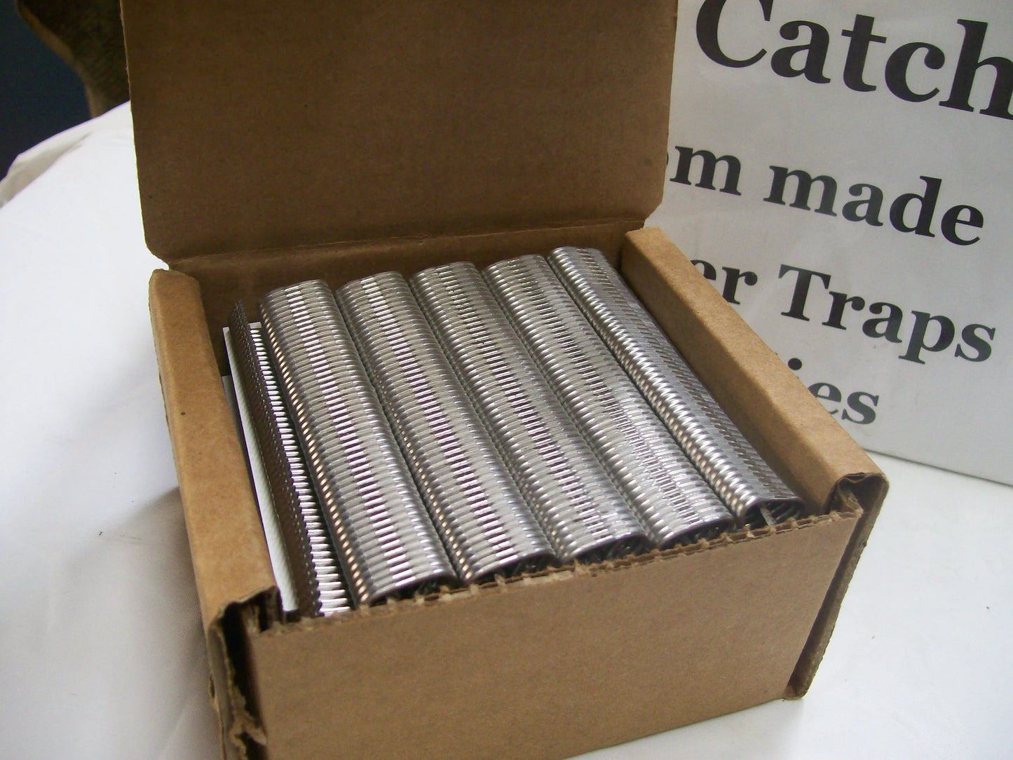 E-Z Catch # 515DSS50PL ( 2,500pc's ) Size  9/16" Stainless Steel Hog Rings (Blunt)