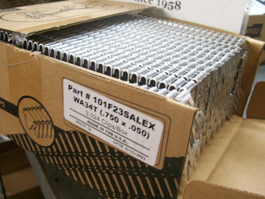 Encore Hartco # 101F23-Salex Aluminum Clips 3024 per box ( WA-34T )