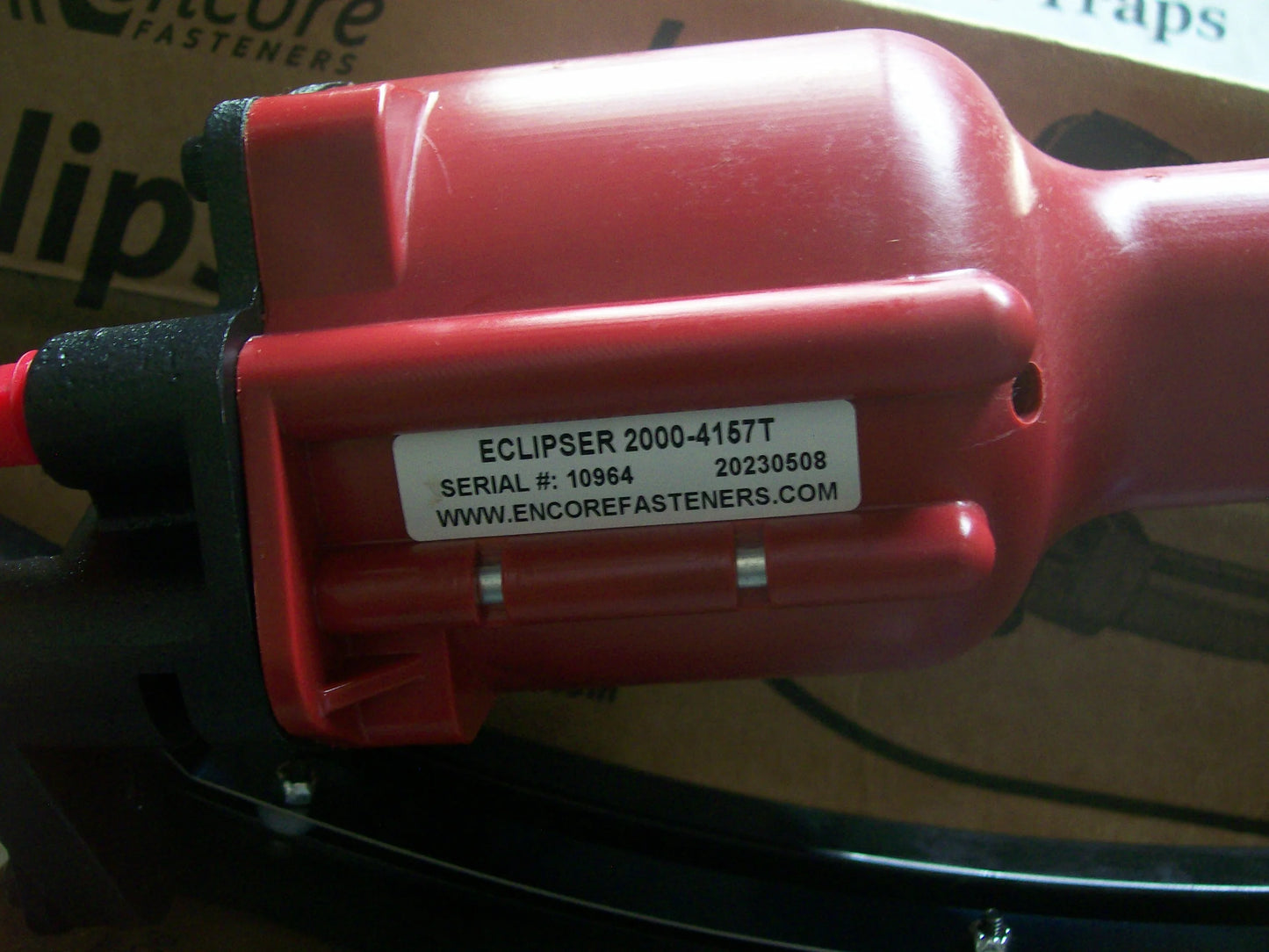 Encore Hartco Eclipser ( Red Version ) 2000-4157T Clinch Clip Tool w/ Box of CLP-3AL Clips ( 3600pcs )