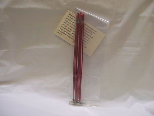 Gar Graves # 930R-12 ( Pack of 12 ) 8 Inch Red  Pig Tails with Track Pin..