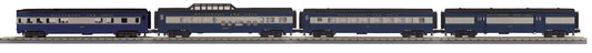 *PRE-ORDER* MTH RailKing # 30-68333 Baltimore & Ohio  4-Car 60’ Streamlined O Gauge Passenger Set - ETA 2027