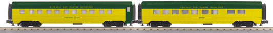 *PRE-ORDER* MTH RailKing # 30-68346 Chicago North Western 2-Car 60’ Streamlined Sleeper/Diner O Gauge (ETA 2027)
