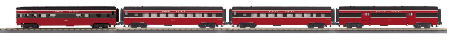 *PRE-ORDER* MTH RailKing # 30-68337 Lehigh Valley 4-Car 60’ Streamlined Passenger Set - ETA 2027