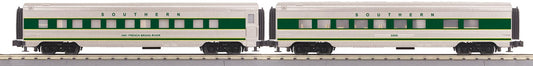 *PRE-ORDER* MTH RailKing # 30-68342 Southern 2-Car 60’ Streamlined Sleeper/Diner O Gauge (ETA 2027)