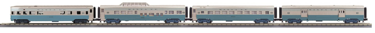 *PRE-ORDER* MTH RailKing # 30-68349 Santa Fe 4-Car 60’ Streamlined ABS Passenger Set O Gauge - ETA 2027