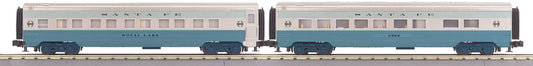 *PRE-ORDER* MTH RailKing # 30-68350 Santa Fe 2-Car 60’ Streamlined ABS Sleeper/Diner O Gauge - ETA 2027