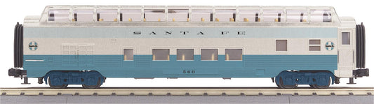 *PRE-ORDER* MTH RailKing # 30-68352 Santa Fe 60’ Streamlined ABS Full-Length Vista Dome Car 560 O Gauge - ETA 2027