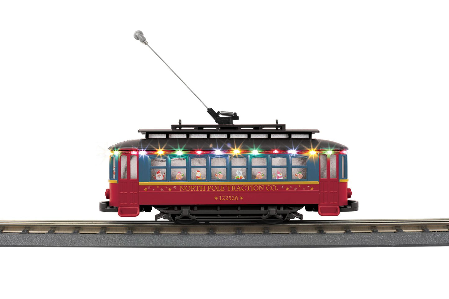 *PRE-ORDER* MTH RailKing # 30-5268 O Gauge North Pole Bump-n-Go Trolley With LED Lights Car # 122526