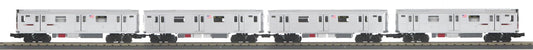 *PRE-ORDER* MTH RailKing # 30-21418-1 O Gauge Metropolitan Transportation 7 Av. LCL 4-Car R142A Series Subway Set w/Proto-Sound 3.0 - ETA 2027