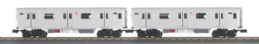 *PRE-ORDER* MTH RailKing # 30-21417-3 O Gauge Metropolitan Transportation 2-Car R142A Series Subway Set Add-On Non-Powered Set - ETA 2027