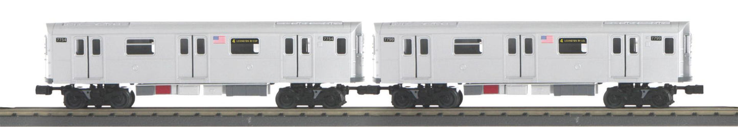*PRE-ORDER* MTH RailKing # 30-21419-3 O Gauge Metropolitan Transportation 2-Car No. 4 Train R142A Series Subway Set Add-On Non-Powered Set - ETA 2027