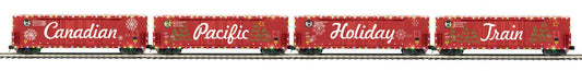 *PRE-ORDER* MTH Premier # 20-92451  O Scale Canadian Pacific 4-Car 50’ Dbl. Door Plugged Boxcar Set   Car # ‘s 220031, 220037, 220332, 220476 (ETA Nov 2026)