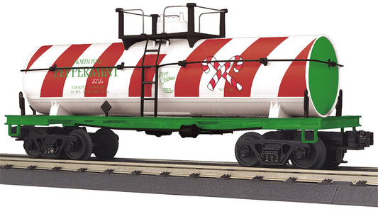 *PRE-ORDER* MTH RailKing # 30-73677 O Gauge Christmas Smoking Tank Car # 2026  (ETA Nov 2026)