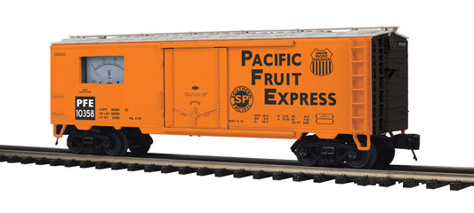 *PRE-ORDER* MTH Premier # 20-94880 Pacific Fruit Express O Scale 40’ Steel Sided Power Meter Car Rd # 10358 - ETA 2027
