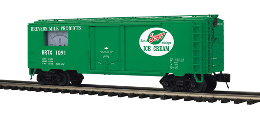 *PRE-ORDER* MTH Premier # 20-94882 Breyers Ice Cream O Scale 40’ Steel Sided Power Meter Car Rd # 1091 - ETA 2027