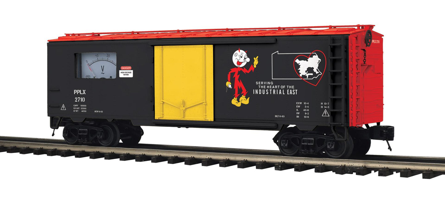 *PRE-ORDER* MTH Premier # 20-94885 Pennsylvania Power & Light O Scale 40’ Steel Sided Power Meter Car Rd # 2715 - ETA 2027