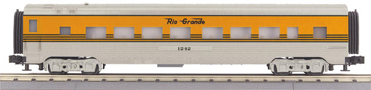*PRE-ORDER* MTH RailKing # 30-68320 O Gauge Denver & Rio Grande 60’ Streamlined Coach Car # 1242 (ETA 2027)