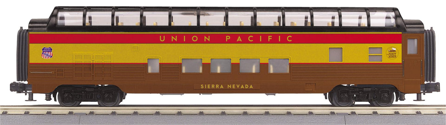 *PRE-ORDER* MTH RailKing # 30-68325 O Gauge Union Pacific 60’ Streamlined Full-Length Vista Dome Car - Sierra Nevada (ETA 2027)