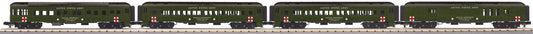 *PRE-ORDER* MTH RailKing # 30-69392 O Gauge U.S. Army 4-Car 60’ Madison Passenger Set (ETA 2027)
