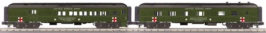 *PRE-ORDER* MTH RailKing # 30-69393 O Gauge U.S. Army 2-Car 60’ Madison Combo/Diner Set (ETA 2027)