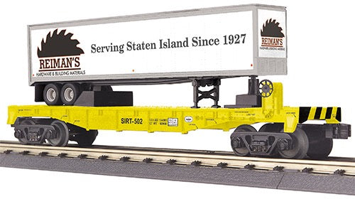 *PRE-ORDER* E-Z Catch Custom MTH # 30-76988 SIRT O Gauge Flat Car # 502 w/ REIMANS HARDWARE Trailer  (ETA Late 2026)