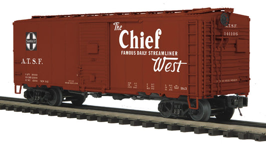 *PRE-ORDER* MTH # 20-99600 O Scale Premier Santa Fe 40’ AAR Box Car Rd # 141106 - ETA 2027