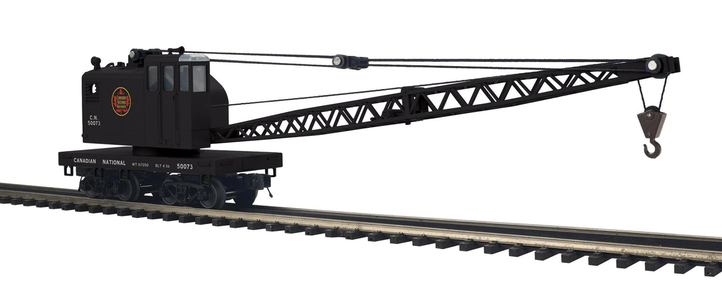 *PRE-ORDER* MTH Premier # 20-95851 O Scale Canadian National American Crane Car # 50073 (ETA Late 2026)