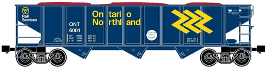 RMT 6629902 O Gauge 70 Ton 3-Bay Coal Hopper w/ Load ONTARIO NORTHLAND