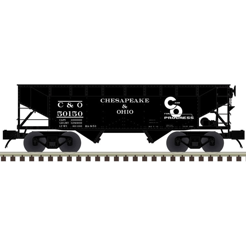 *PRE-ORDER* Atlas O Premier # 3003150 Chesapeake & Ohio 2 Bay Offset Hopper - Choose Rd # 50150, 50270, 50309, 50468 - 3RL (ETA 2027)